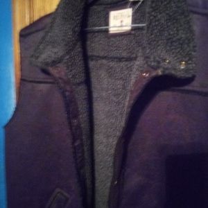 Leather jacket/vest with wool lining